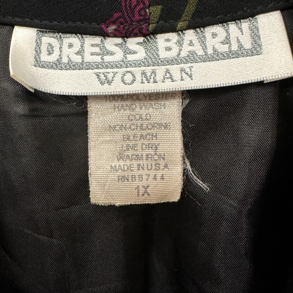 Vintage Dress Barn Woman Blazer Size 1X Made in USA Floral Patchwork 80s 90s - Picture 3 of 10